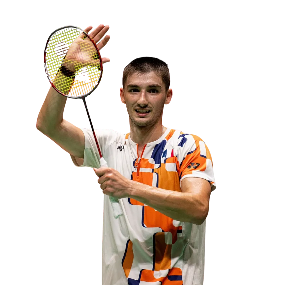 Un joueur célébrant un point en tournoi